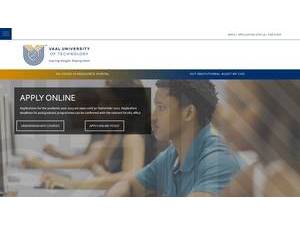 Vaal University of Technology's official website homepage screenshot