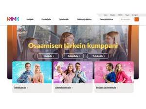 Vaasa University of Applied Sciences's official website homepage screenshot