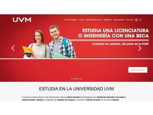Valle de México University's official website homepage screenshot