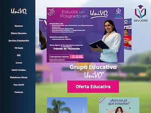 Valle de Orizaba University's official website homepage screenshot