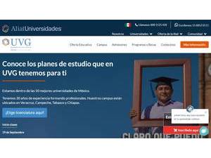 Valle del Grijalva University's official website homepage screenshot