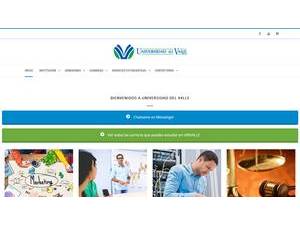 Valle University's official website homepage screenshot