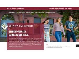 Valley City State University's official website homepage screenshot