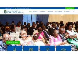 Valley University of Science and Technology's official website homepage screenshot