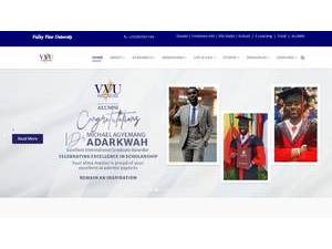 Valley View University's official website homepage screenshot