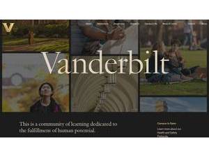 Vanderbilt University's official website homepage screenshot