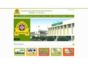 Vasantrao Naik Marathwada Krishi Vidyapeeth's official website homepage screenshot