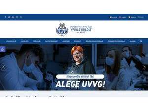 Vasile Goldis Western University of Arad's official website homepage screenshot