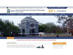 Veer Surendra Sai University of Technology's official website homepage screenshot
