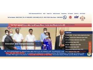 Vel Tech Rangarajan Dr. Sagunthala R&D Institute of Science and Technology's official website homepage screenshot