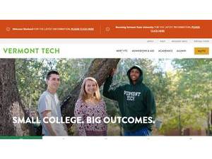 Vermont State University's official website homepage screenshot