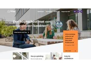 Viaa Christian University of Applied Sciences's official website homepage screenshot