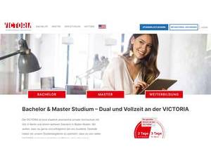 VICTORIA Internationale Hochschule's official website homepage screenshot