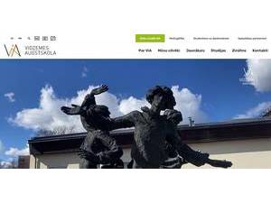 Vidzeme University of Applied Sciences's official website homepage screenshot