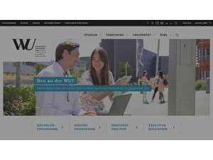 Vienna University of Economics and Business's official website homepage screenshot