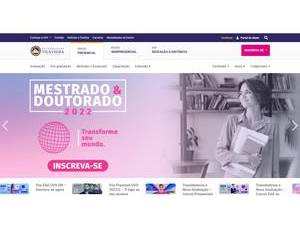 Vila Velha University's official website homepage screenshot