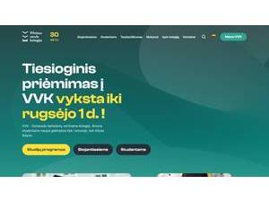 Vilnius Business College's official website homepage screenshot