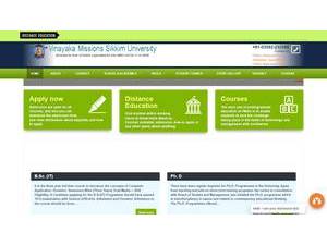 Vinayaka Missions Sikkim University's official website homepage screenshot