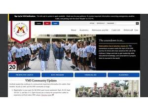 Virginia Military Institute's official website homepage screenshot