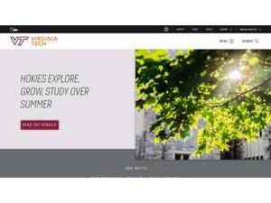 Virginia Polytechnic Institute and State University's official website homepage screenshot