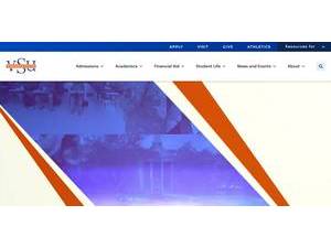 Virginia State University's official website homepage screenshot