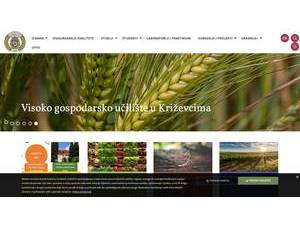 Visoko gospodarsko učilište u Križevcima's official website homepage screenshot