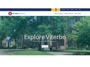 Viterbo University's official website homepage screenshot
