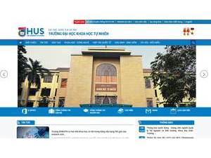 VNU University of Science's official website homepage screenshot