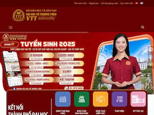 Vo Truong Toan University's official website homepage screenshot