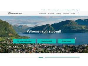 Volda University College's official website homepage screenshot