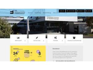 Vorarlberg University of Applied Sciences's official website homepage screenshot