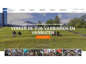 Vrije Universiteit Brussel's official website homepage screenshot