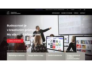 Vysoká škola kreativní komunikace's official website homepage screenshot