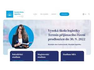 Vysoká škola logistiky's official website homepage screenshot