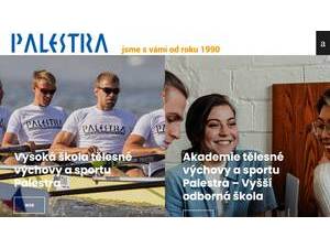 Vysoká škola telesné výchovy a sportu Palestra's official website homepage screenshot