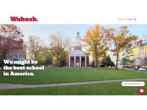 Wabash College's official website homepage screenshot