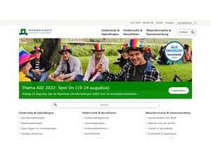 Wageningen University and Research's official website homepage screenshot