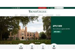 Wagner College's official website homepage screenshot