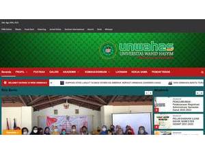 Wahid Hasyim University's official website homepage screenshot