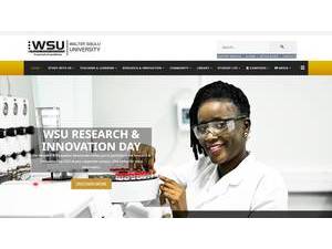 Walter Sisulu University's official website homepage screenshot
