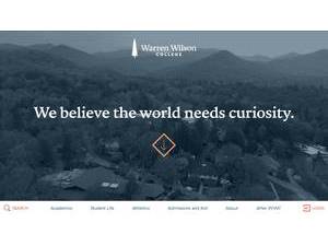 Warren Wilson College's official website homepage screenshot