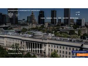 Warszawski Uniwersytet Medyczny's official website homepage screenshot