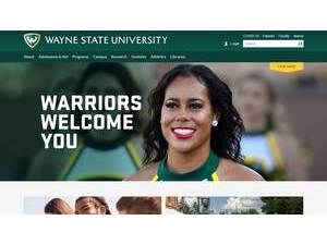 Wayne State University's official website homepage screenshot