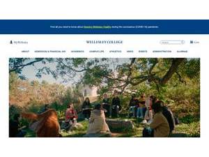 Wellesley College's official website homepage screenshot