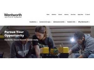 Wentworth Institute of Technology's official website homepage screenshot