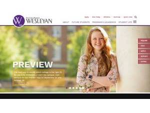 Wesleyan College's official website homepage screenshot