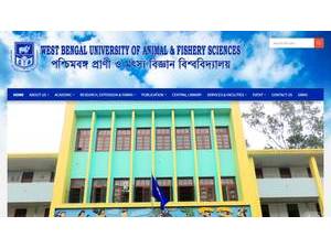 West Bengal University of Animal and Fishery Sciences's official website homepage screenshot