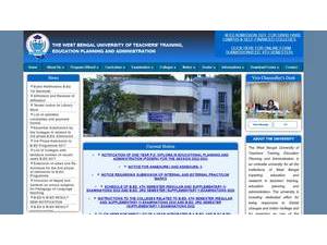 West Bengal University of Teachers' Training, Education Planning and Administration's official website homepage screenshot