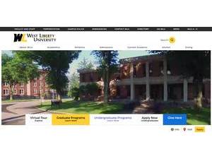 West Liberty University's official website homepage screenshot