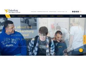 West Virginia University at Parkersburg's official website homepage screenshot